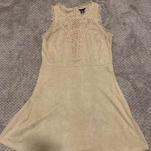 Tan dress w/ lace on top